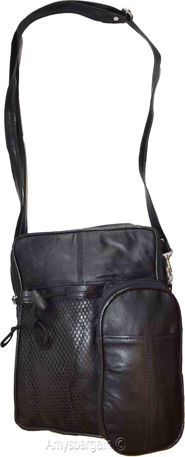 Men’s Leather bag, Shoulder bag, Black handbag Unbranded leather bag Brand New - Image 9