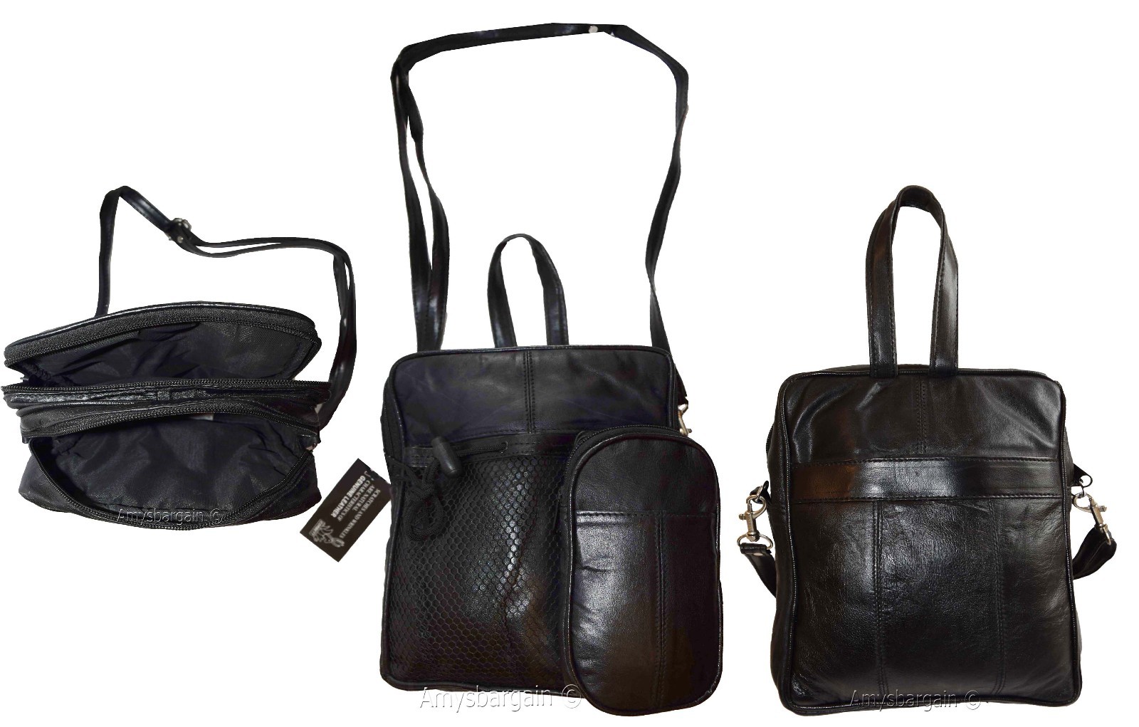 Men’s Leather bag, Shoulder bag, Black handbag Unbranded leather bag Brand New