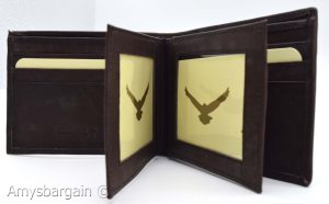 Men's RFID brown wallet bifold genuine leather protect IDs credit cards brd new. - Image 12