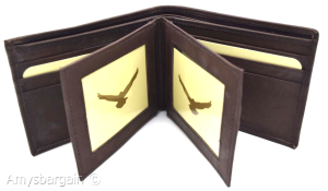 Men's RFID brown wallet bifold genuine leather protect IDs credit cards brd new. - Image 4