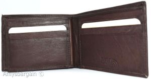 Men's RFID brown wallet bifold genuine leather protect IDs credit cards brd new. - Image 5