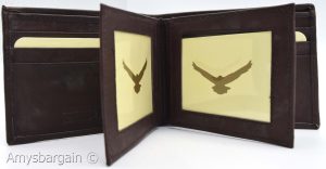 Men's RFID brown wallet bifold genuine leather protect IDs credit cards brd new. - Image 8