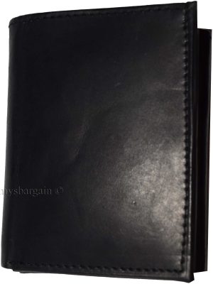 Men’s Wallet Genuine leather Trifold wallet ID case 2 bill pockets 6 cards - Image 11