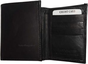 Men’s Wallet Genuine leather Trifold wallet ID case 2 bill pockets 6 cards - Image 8