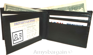 Men's Wallet Lizard skin printed Leather man's Bifold wallet 2 Bill slot ID card - Image 3
