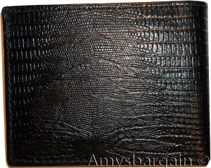 Men's Wallet Lizard skin printed Leather man's Bifold wallet 2 Bill slot ID card - Image 4
