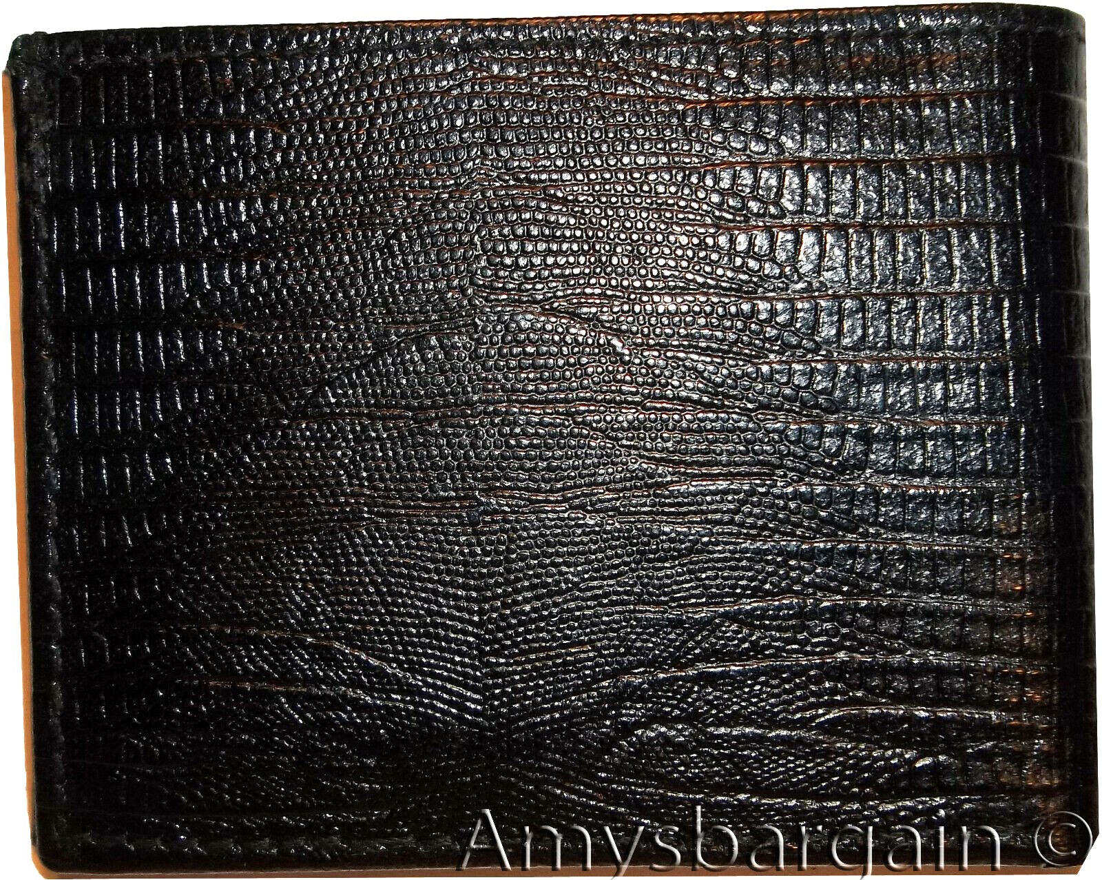 Men's Wallet Lizard skin printed Leather man's Bifold wallet 2 Bill slot ID card - Image 4