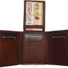 Men's Wallet,1 Center piece Trifold Men's ID 9 card 2 bill slots Trifold wallet
