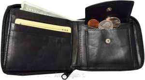 Men's Zip around Leather Wallet. Bifold zip around wallet. Fiza wallet in box BN - Image 10
