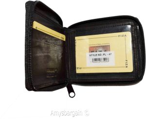 Men's Zip around Leather Wallet. Bifold zip around wallet. Fiza wallet in box BN - Image 5