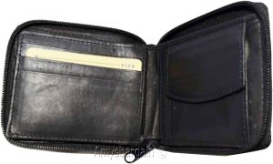Men's Zip around Leather Wallet. Bifold zip around wallet. Fiza wallet in box BN - Image 6