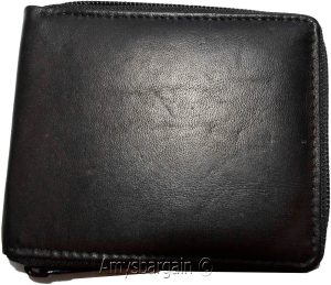 Men's Zip around Leather Wallet. Bifold zip around wallet. Fiza wallet in box BN - Image 7