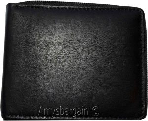 Men's Zip around Leather Wallet. Bifold zip around wallet. Fiza wallet in box BN - Image 8