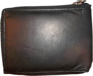 Men’s Zip around wallet Leather wallet Center piece 8 credit cards ID 2 Billfold - Image 13