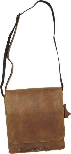 Men's bag Leather men's Shoulder bag Gentleman's leather bag Nu buck Leather bag