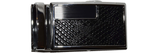 Men’s belt Buckle. Automatic sliding buckle Black and Silver Belt buckle only #7 - Image 7