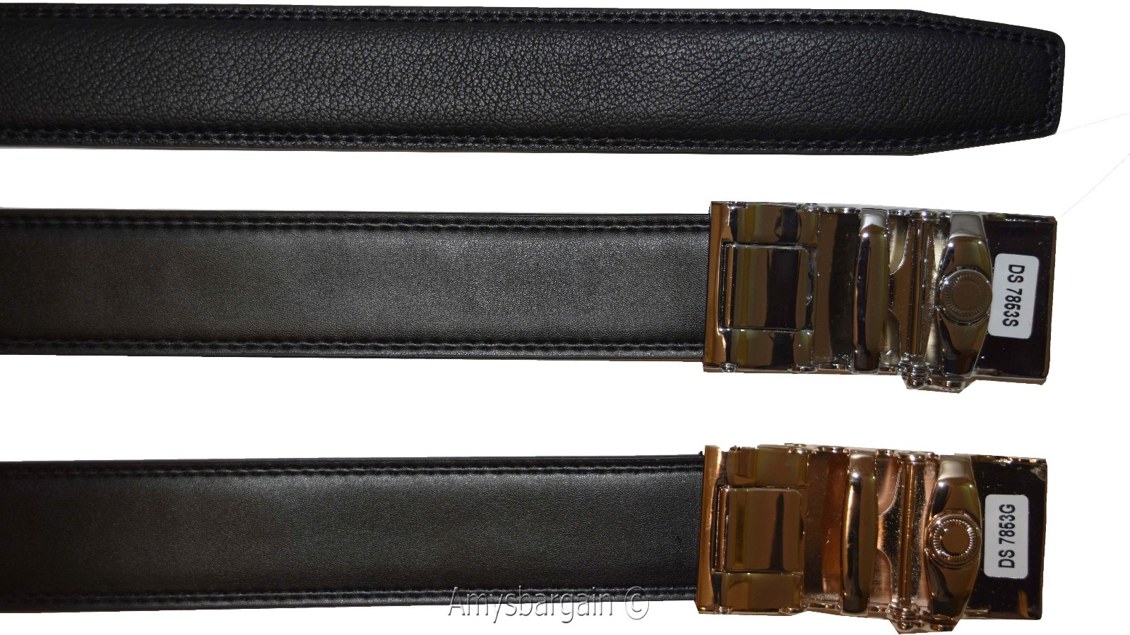 Men's belt Genuine Leather Dress Belt Automatic Lock buckle Men's Black belt - Image 7