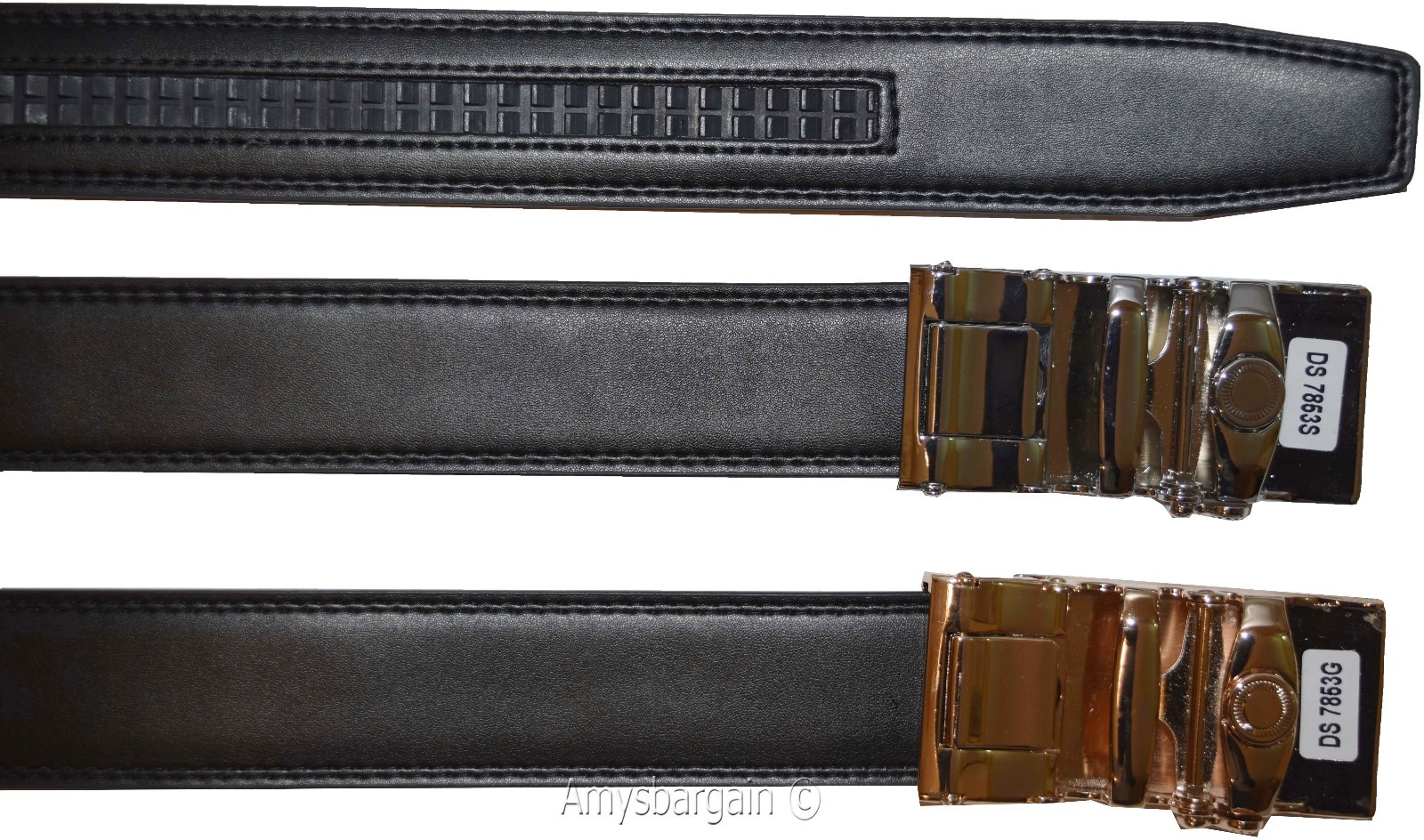 Men's belt Genuine Leather Dress Belt Automatic Lock buckle Men's Black belt - Image 8