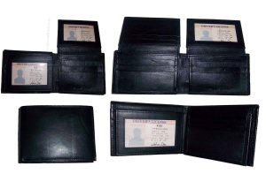 Men's leather wallet 11 Card 2 ID 2 bill pockets black bi-fold wallet billetera - Image 4