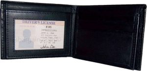 Men's leather wallet 11 Card 2 ID 2 bill pockets black bi-fold wallet billetera - Image 6