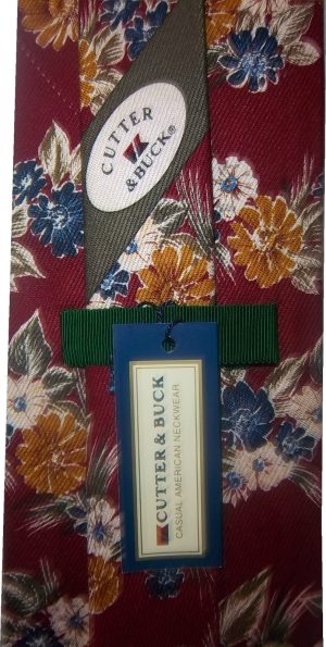 Men's tie Cutter and Buck Designer Silk Tie Neck wear B N W T Jacquard woven tie - Image 4