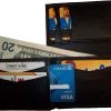 Men's trifold Leather wallet 7 card spaces ID Window real leather Bilfold