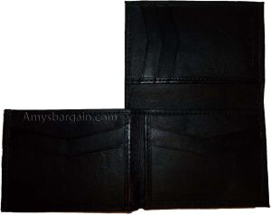 Men's trifold Leather wallet 7 card spaces ID Window real leather Bilfold - Image 13