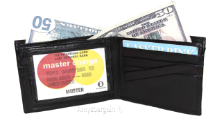 Men's wallet. Brifold Genuine Leather 10 credit card ID Billfold Black Wallet NW - Image 12