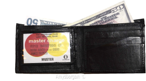 Men's wallet. Brifold Genuine Leather 10 credit card ID Billfold Black Wallet NW - Image 5