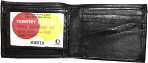 Men's wallet. Brifold Genuine Leather 10 credit card ID Billfold Black Wallet NW - Image 10