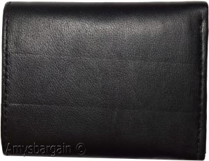 Men's wallet. Leather Tri-fold Wallet Black 9 card 2 ID 2 Bill slots new wallet - Image 12