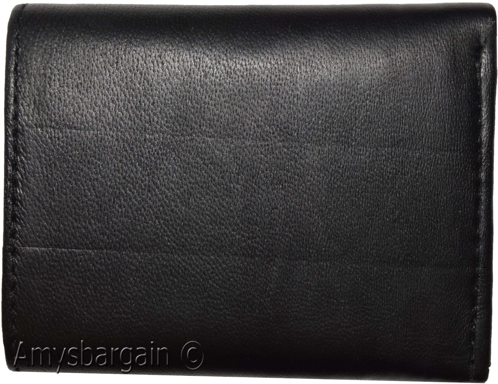 Men's wallet. Leather Tri-fold Wallet Black 9 card 2 ID 2 Bill slots new wallet - Image 12