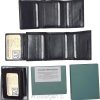 Men's wallet RFID genuine leather trifold wallet secure IDs credit cards in box