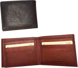 Men's wallet genuine Leather Bifold Black wallet 2 bill slots 9 Cred case In Box - Image 13