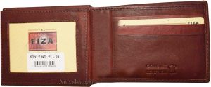 Men's wallet genuine Leather Bifold Tan wallet 2 Bill slots 9 Cards new In Box - Image 10