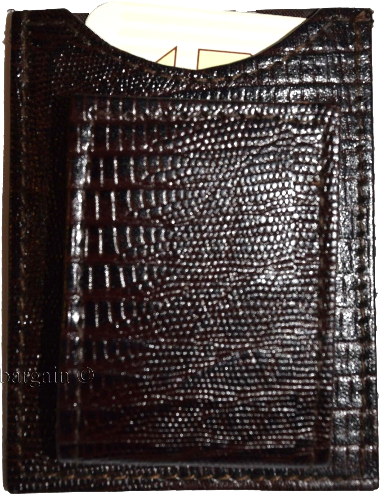 Money clip Brown Lizard skin printed leather unbranded new money Clip Lot of 12 - Image 3