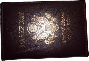 New Burgundy USA Leather passport case wallet credit ATM card case ID holder BN - Image 11