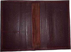 New Burgundy USA Leather passport case wallet credit ATM card case ID holder BN - Image 12