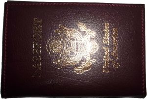 New Burgundy USA Leather passport case wallet credit ATM card case ID holder BN - Image 3