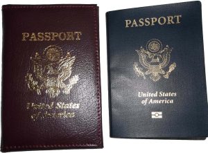 New Burgundy USA Leather passport case wallet credit ATM card case ID holder BN - Image 7