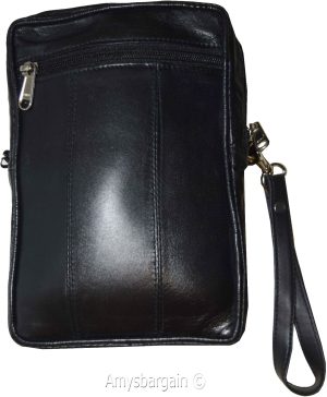 New Leather hand bag Mini bag Black handbag Unisex leather bag carry-on bag BNWT - Image 10