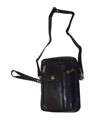New Leather hand bag Mini bag Black handbag Unisex leather bag carry-on bag BNWT - Image 12