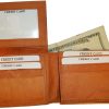 New Man's Bi fold Leather Wallet 12 Credit Cards 2 ID 2 Sued lined Bill slots BN