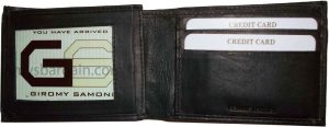 New Men's Soft Leather Wallet 6 Card Holder ID windows Billfold Wallet Brand New - Image 3