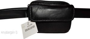 New Mini leather mens bag belt loop bag Black waist bag Business credit card nwt - Image 10