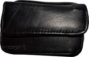 New Mini leather mens bag belt loop bag Black waist bag Business credit card nwt - Image 3