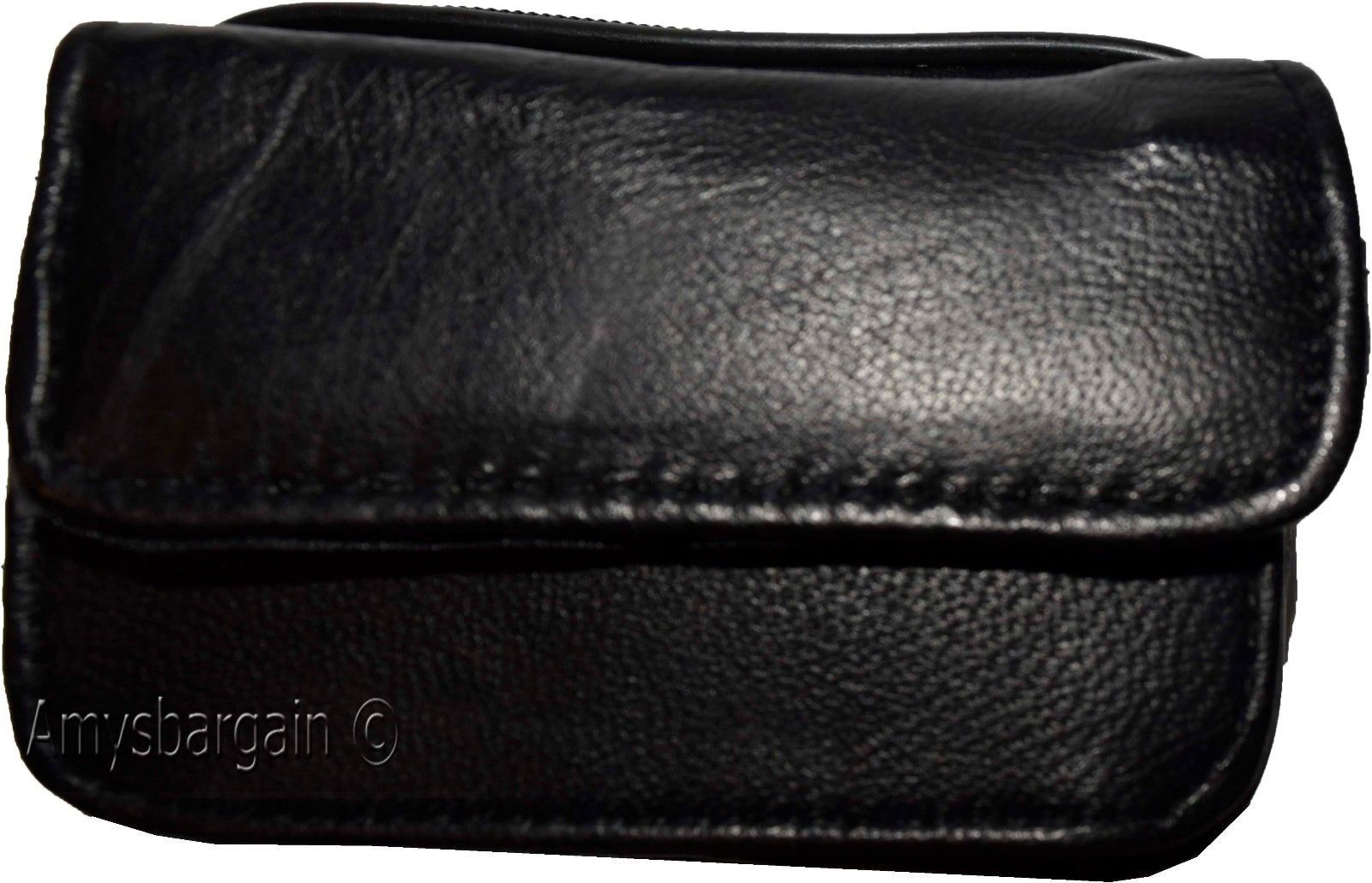 New Mini leather mens bag belt loop bag Black waist bag Business credit card nwt - Image 3