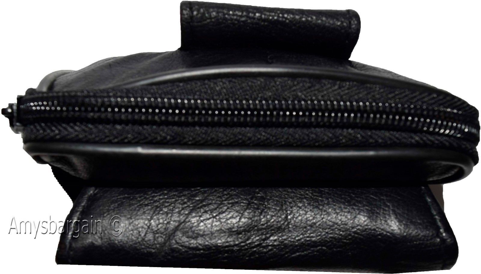 New Mini leather mens bag belt loop bag Black waist bag Business credit card nwt - Image 4