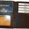 New Soft Leather passport case billfold wallet credit ATM card ID billfold bn.