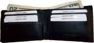 New style leather man's wallets 9 Credit card ID window 2 suede lined bill slots - Image 13